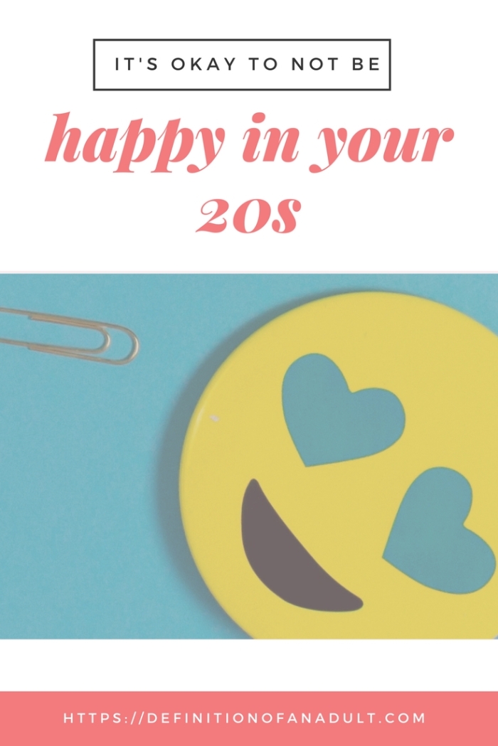 It's Okay to Not Be Happy In Your 20s – Pinterest Image
